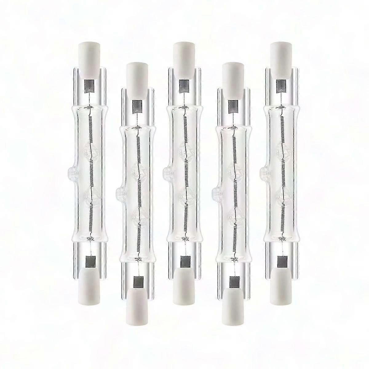 5 عبوات R7s 118 مم 300 واط 230 فولت لمبات خطية هالوجين ، أضواء أعمال بناء قابلة للتعتيم