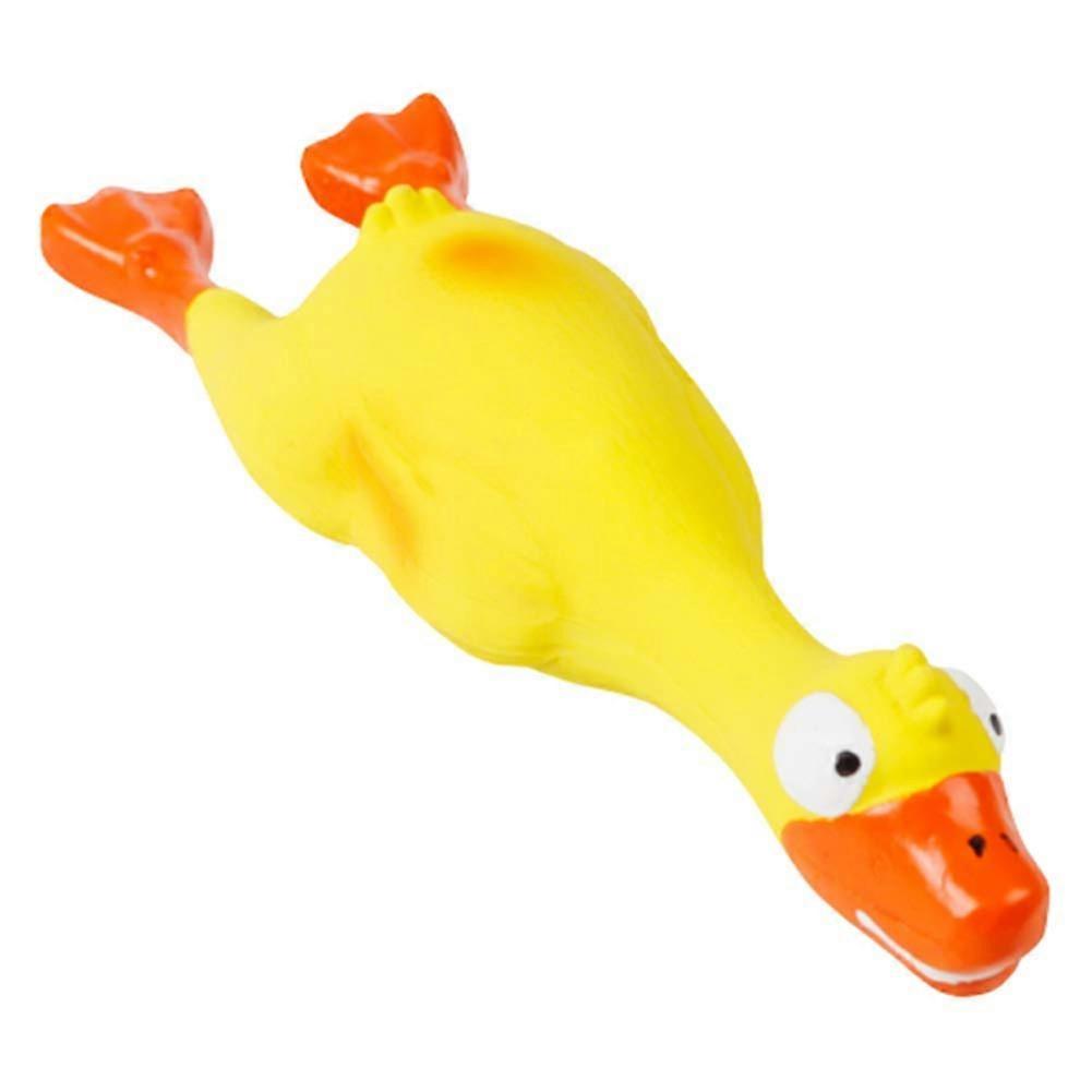 Rubber Chicken Dog Toy For Dogs Interactive Squeaky Latex Chew Toy Yellow Duck For Large Dogs