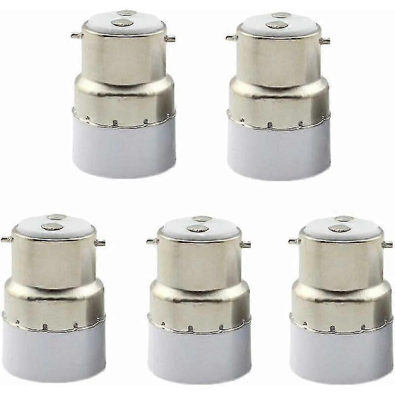 5 Pack B22 to E14 Bulb Socket Converter B22 Socket Socket Switch to Standard E14 Adapter Lamp Holder