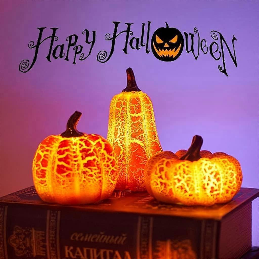 3 Halloween aften dekorationer, lysende græskar lanterner, legetøj, små gaver, scenedekorationer, rekvisitter, juleadvent gifts_2