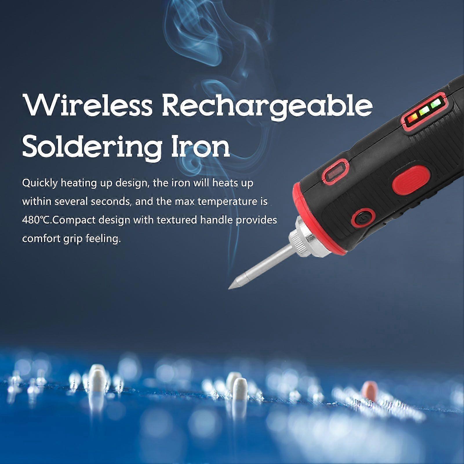 Rechargeable Wireless Rechargeable Soldering Iron with Bright LED Light