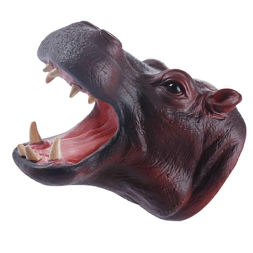 Tricky Toy Hippo Shape for Kids Accessories Coffee Color for Communication Skills Improvement 1Pack