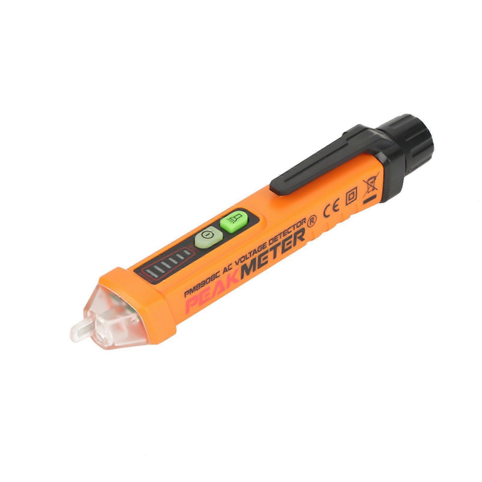 PEAKMETER PM8908C NCV Detector Voltage Tester Pen with  LED Indicator AC12-1000V