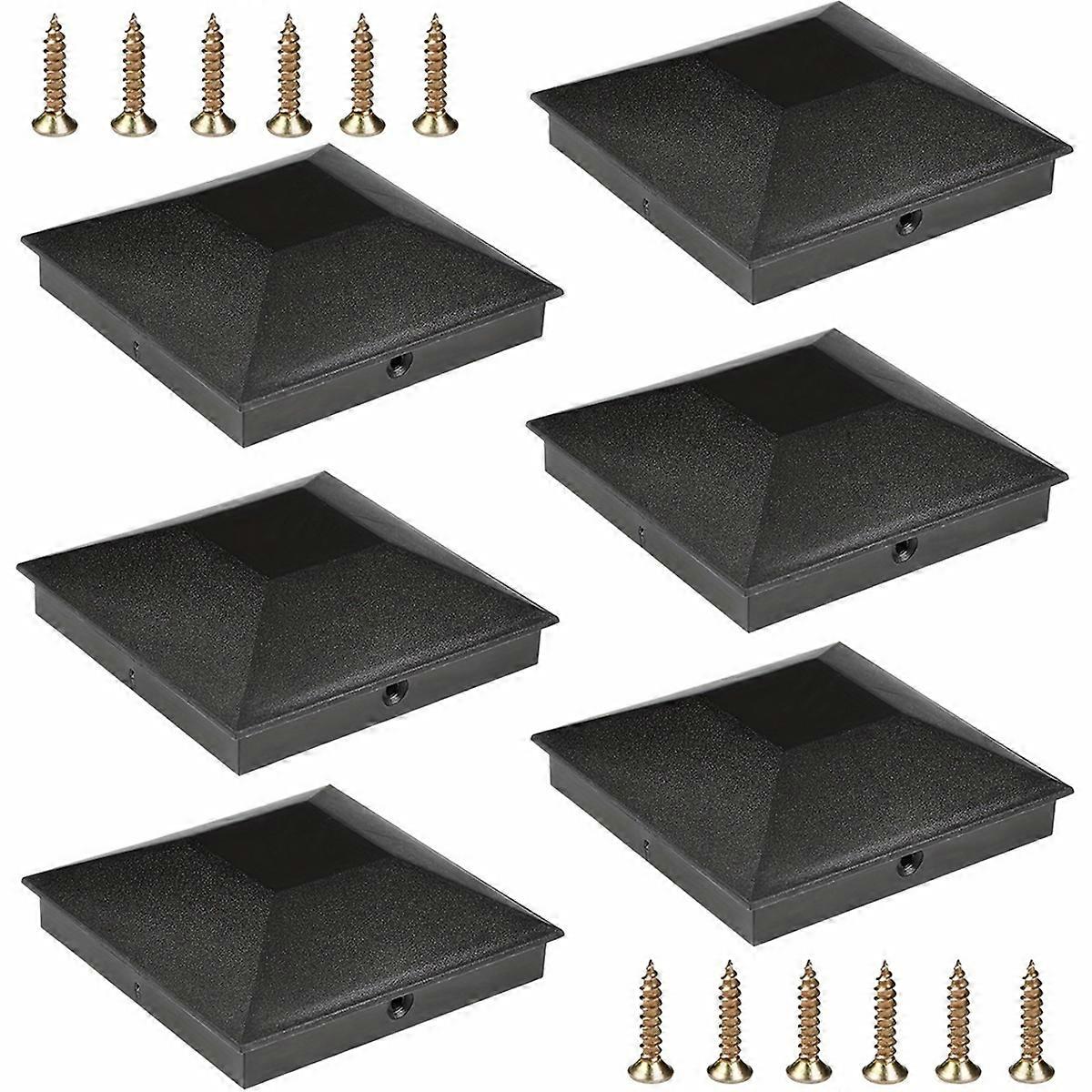 For 4x4Fence Post Caps, Deck Post Plastic Caps with Screws, Keep Post From Cracking and Rotting, for