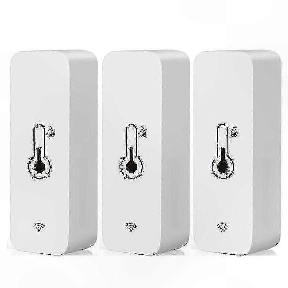 3X WiFi Temperature Humidity Sensor Hygrometer Qhzl A-G for Smart Home Monitoring