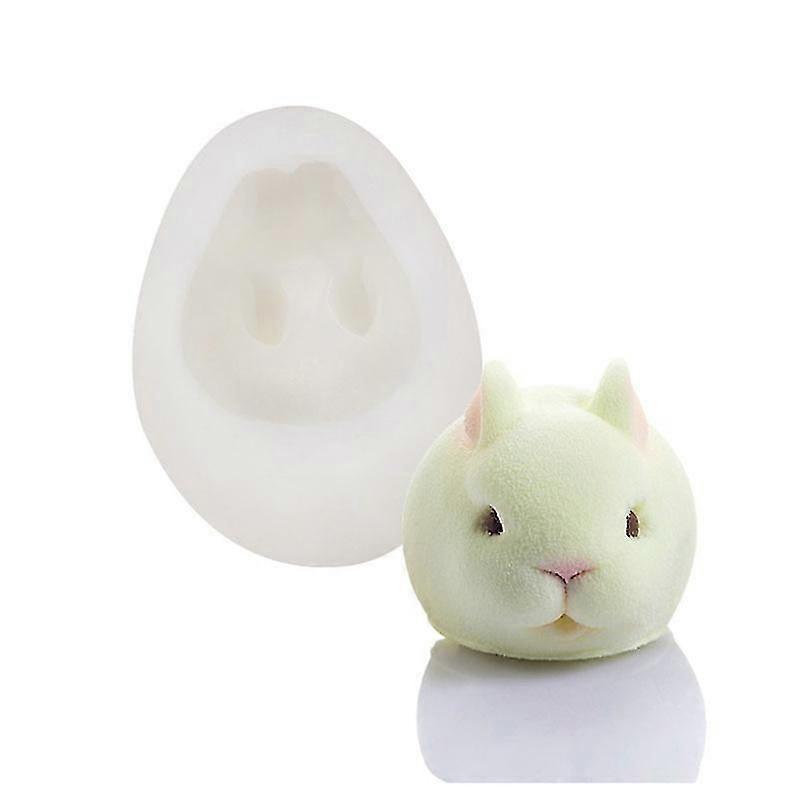 3D Rabbit Silicone Mold, Rabbit Chocolate Candy Molds Mousse Cake Mold Cute Animal Shaped Ice Cube