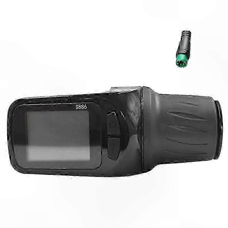 Ebike LCD Display Panel with Twist Throttle for Electric Scooter Bicycle - Adjustable Voltage 24V to 60V