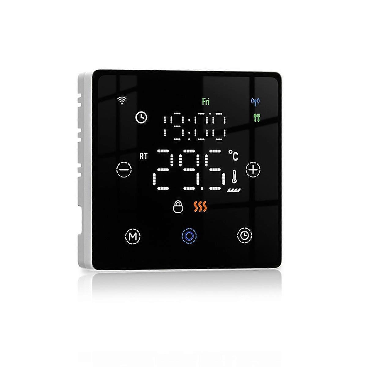Tuya WiFi Smart Thermostat for Water/Electric Floor Heating Gas Boiler Remote Temperature APP Voice Controller Black