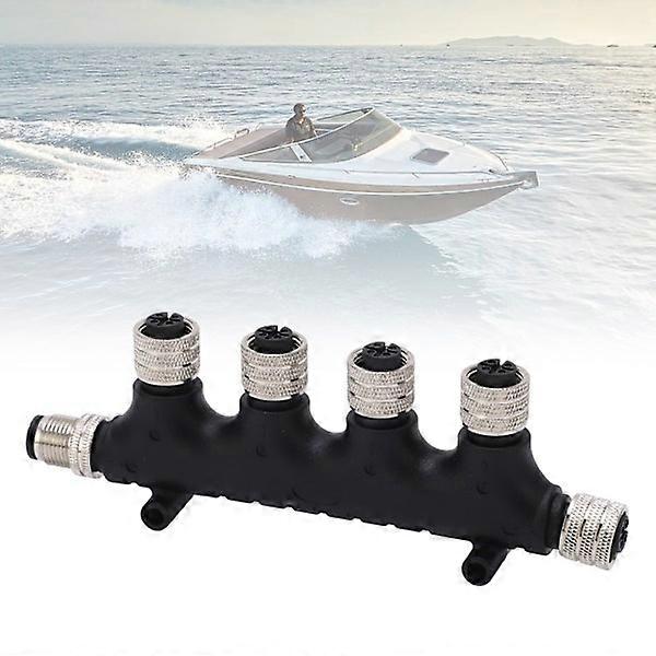 NMEA 2000 T-Connector 5-Pin IP67 Waterproof Backbone Drop Cables 4-Port Multiport Tee Terminator for Lowrance Networks