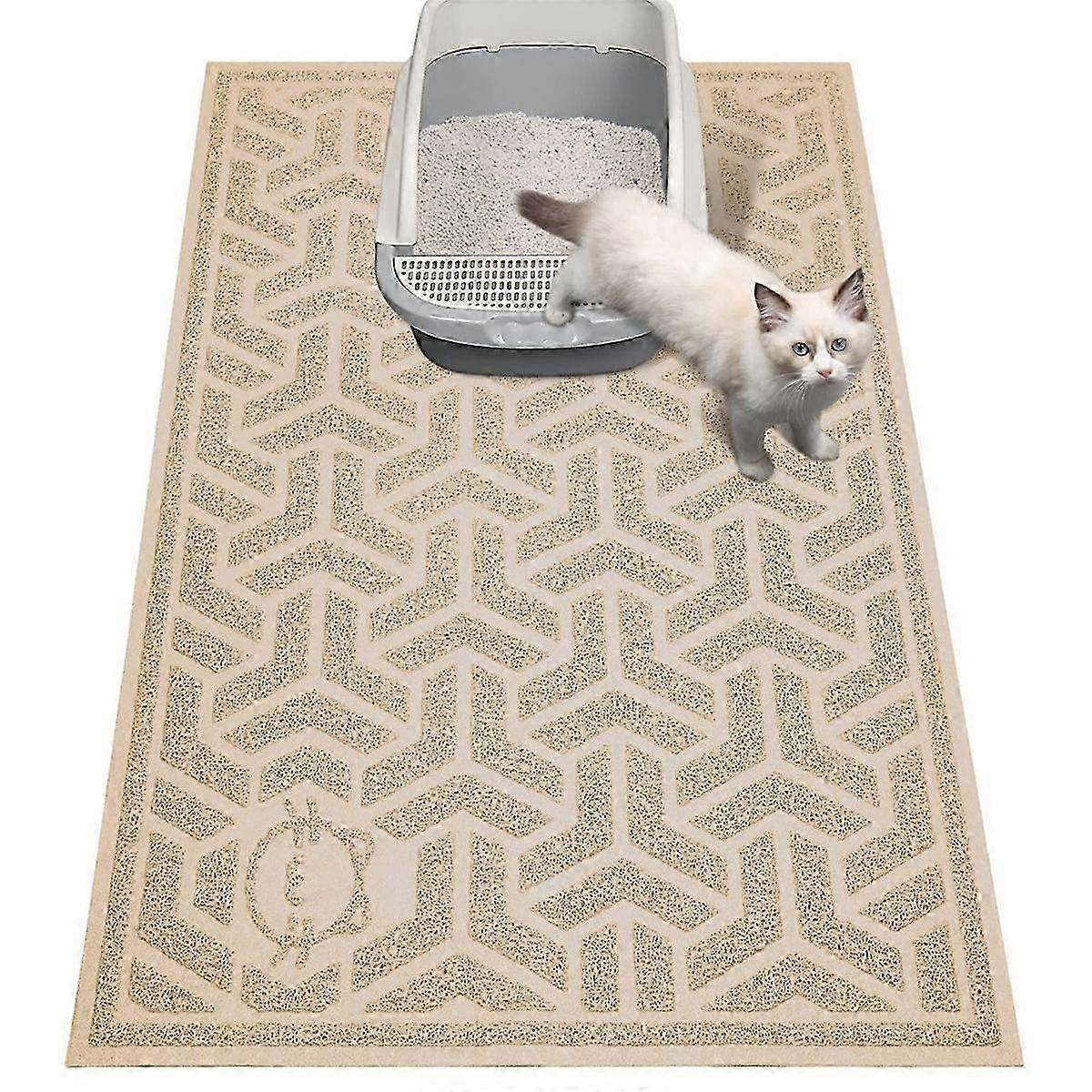Cat Litter Mat, Litter Trapping Mat Soft on Kitty Paws, A