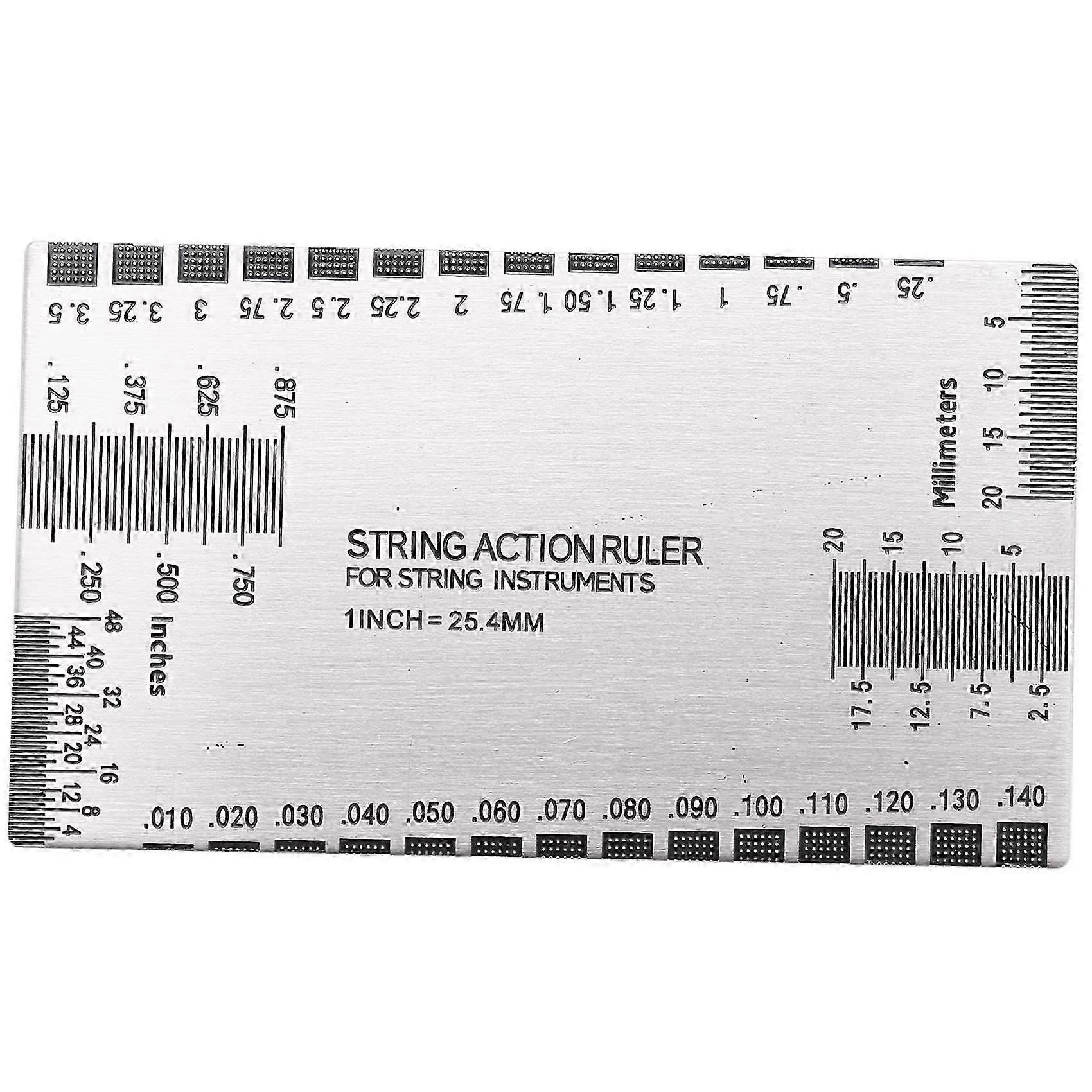 Baroque String Action Ruler Gauge Tool for Guitar Bass