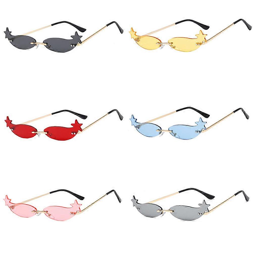 Sky-blue PC and Metal Glasses for Decor Lightweight Durable Novelty Design Great for Photos and