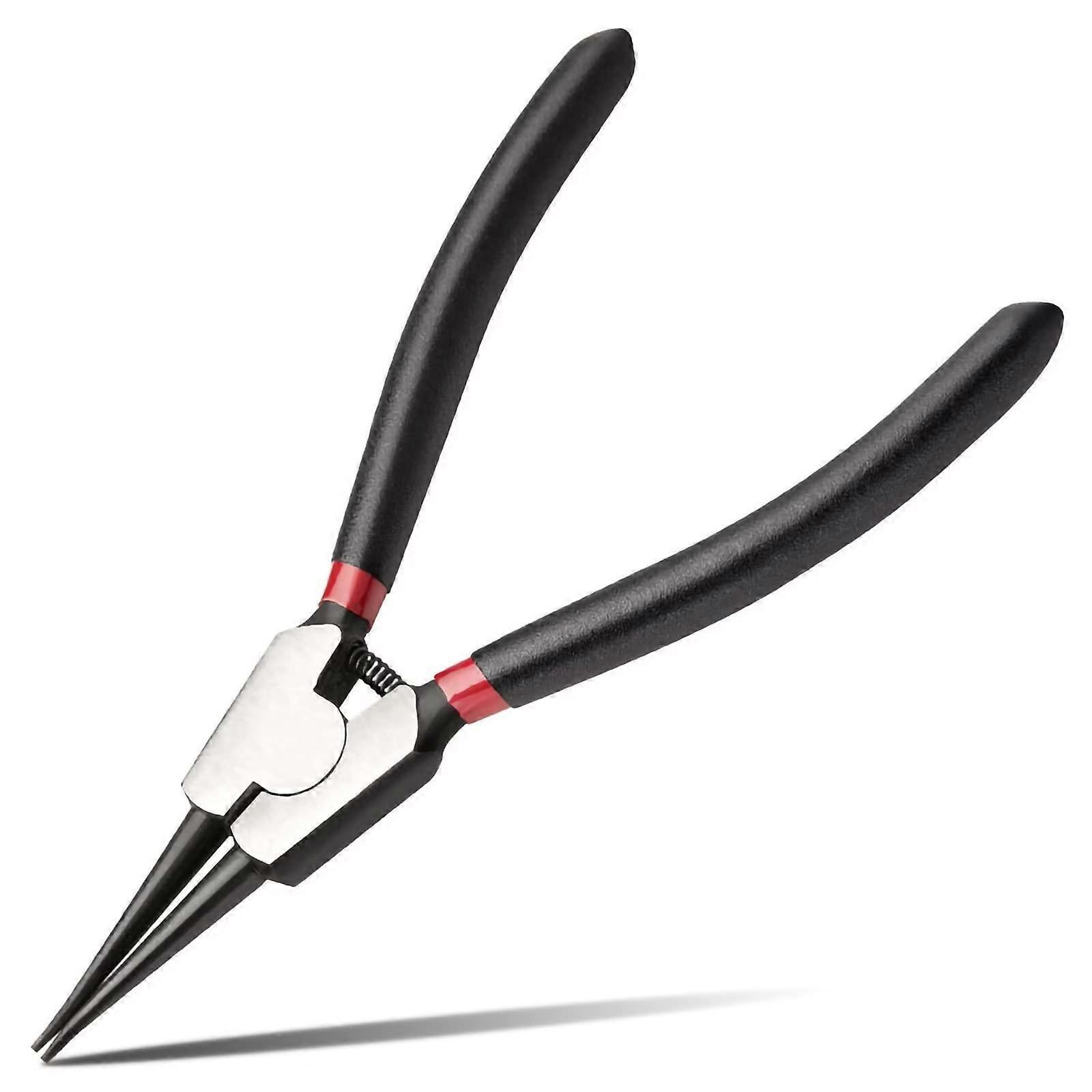 7 Inch SnapRing Pliers Internal External Heavy Duty Circlip Pliers With Straight And Bent Jaw For Ring Removal Model B