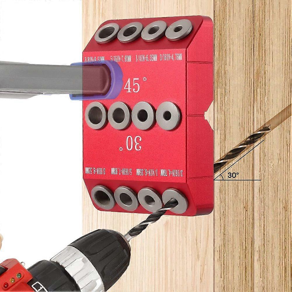 30/45/90 Drill Hole Guide Jig for Angled and Straight Hole,Cable Railing Screw Drilling Template,1