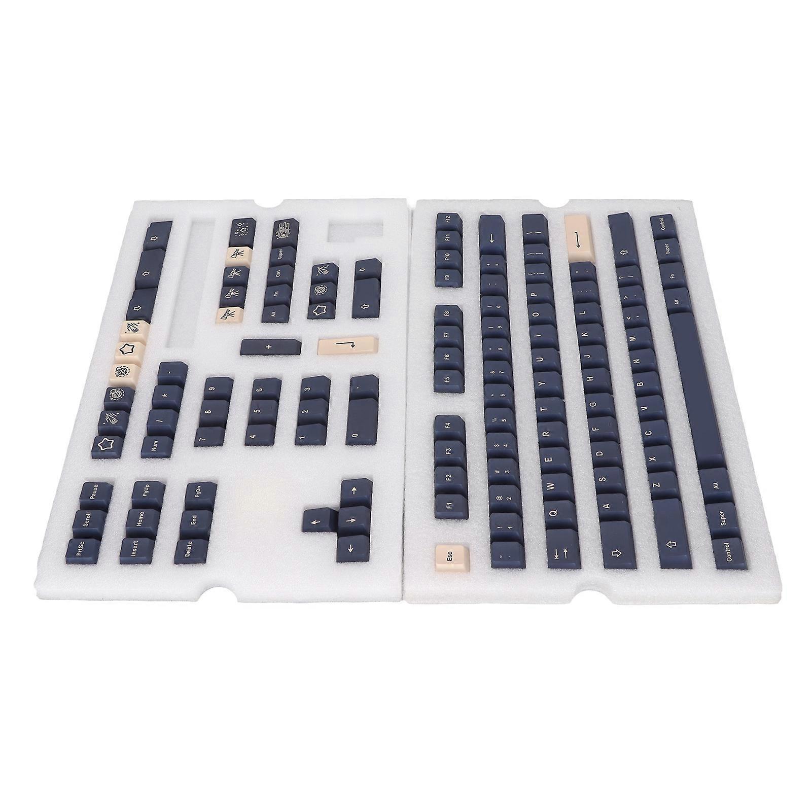 128-Key PBT Mechanical Keyboard Keycap Set Cherry Profile Stargazing