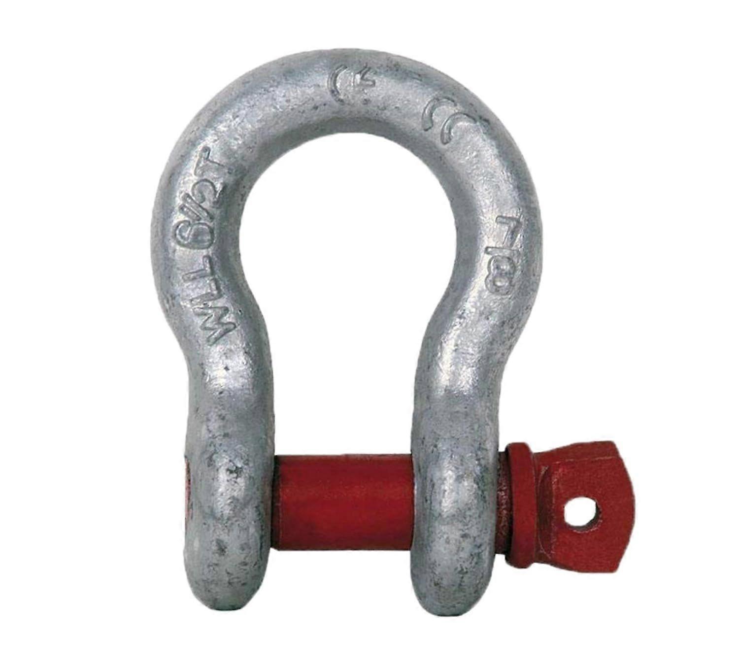 Red and Gray Shackle Power Tool Lifting Shackle High Strength Bow Snap Ring (4.75 Tons) LO