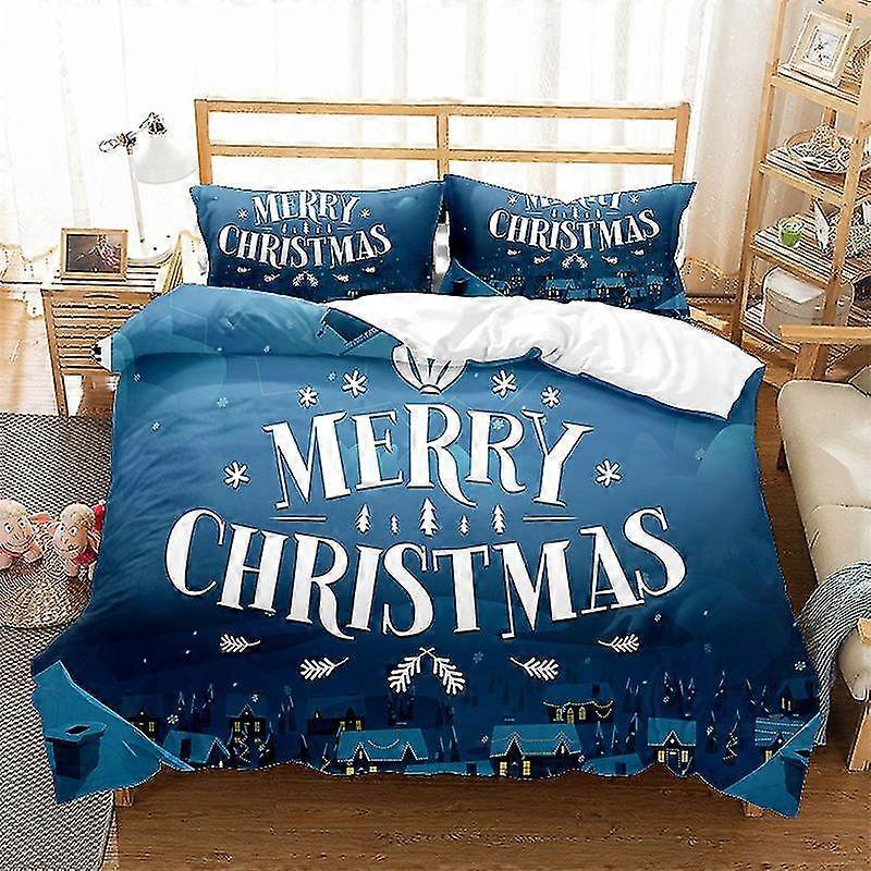 2025 Zwei- oder Dreiteiliges Bettbezugsset Heiligabend Kollektion Gebürstetes Weihnachtsgeschenk Style12