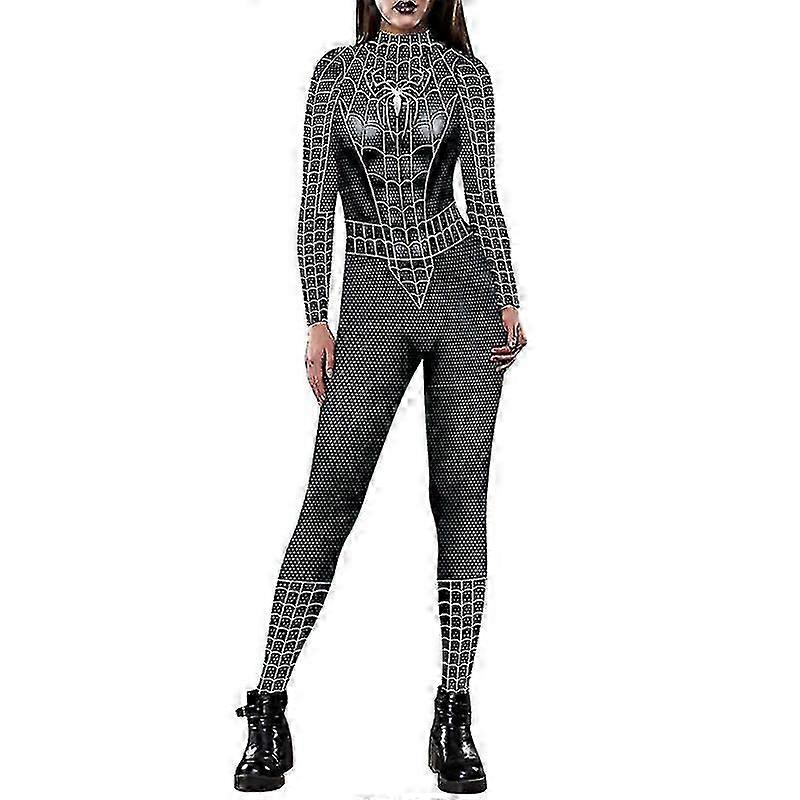 Halloween Women Spiderman Iron-man Jumpsuit Cosplay Costume Fancy Dress-i