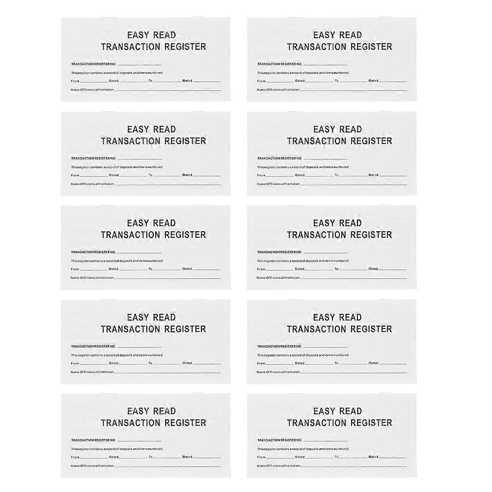 Checkbook Record Book for Personal Financial Management 10Pcs Paper Ledger