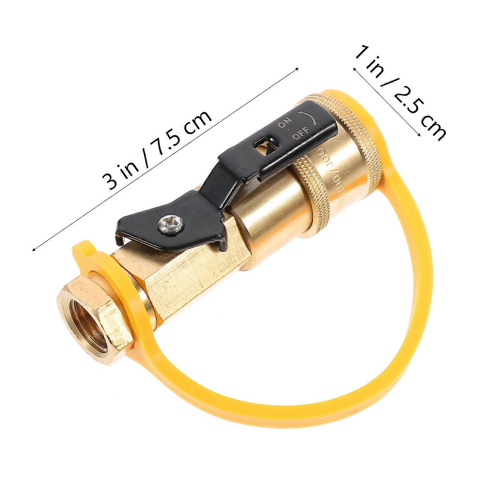 Copper Hose Connector Brass Pipe Fitting for Tubes Camping Grilling Golden Durable with Low-Pressure System Connection 1Set