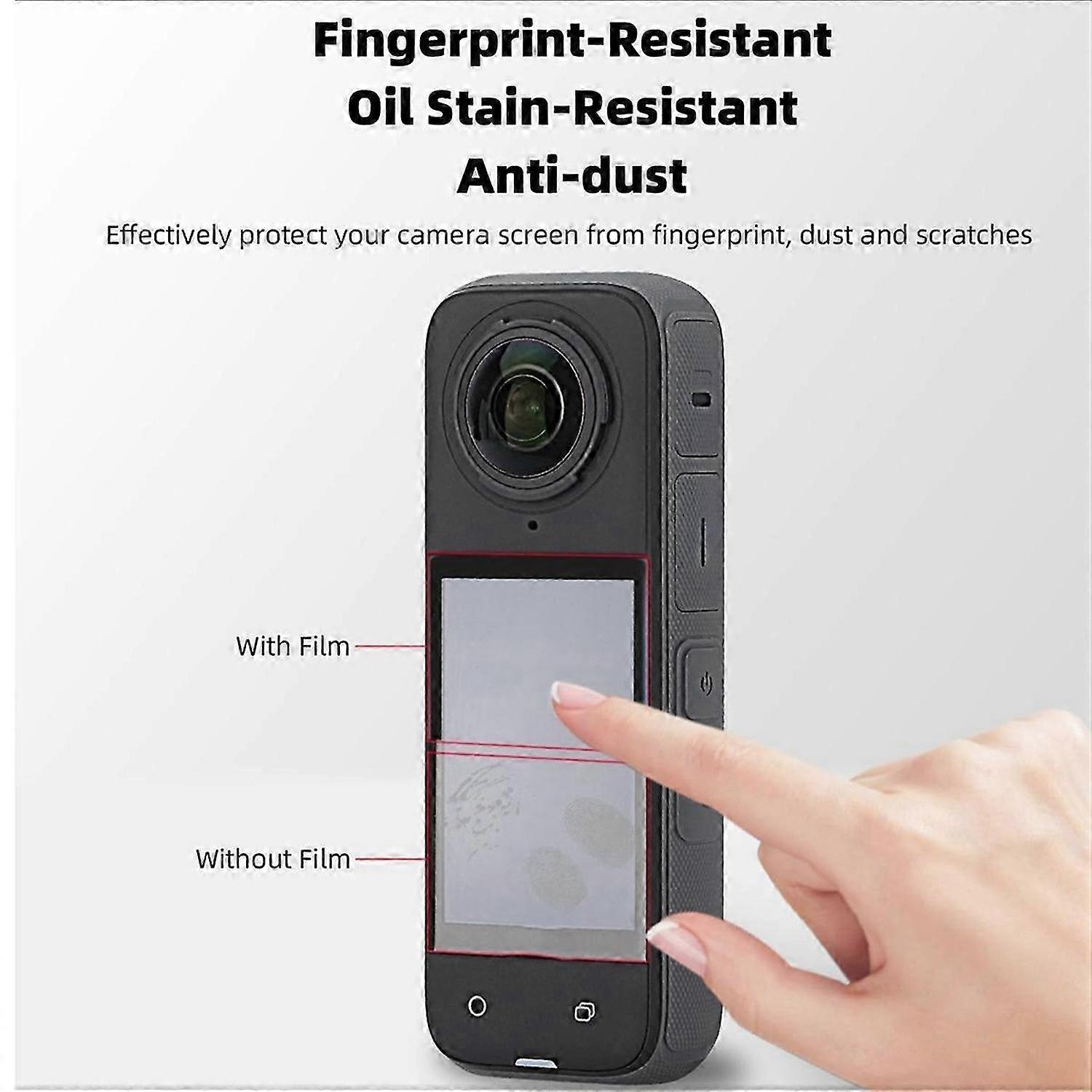 Upgrade Lens Guard Cap Screen Protector Kit for Insta360 X4