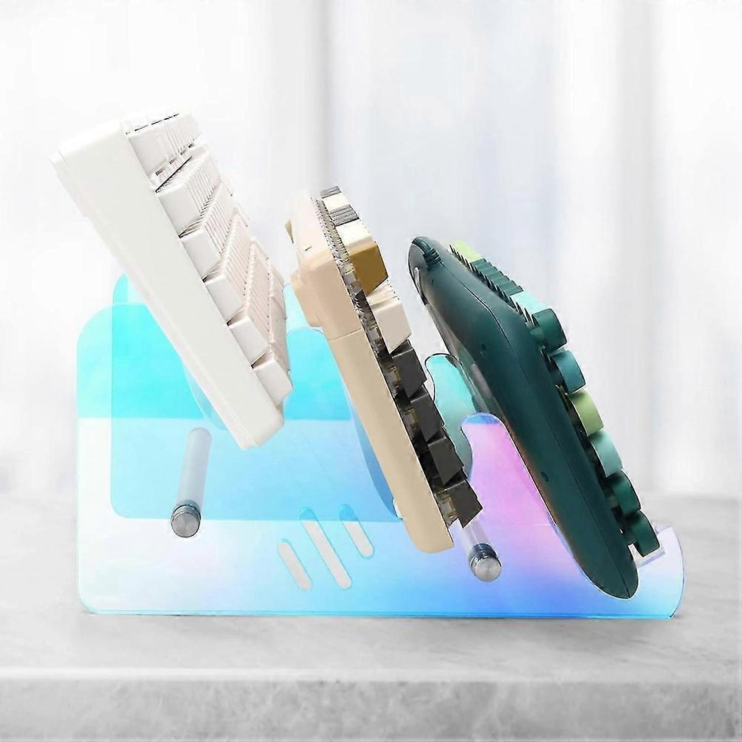 3 Tiers Display Keyboard Holder Transparent Acrylic Keyboard Stand