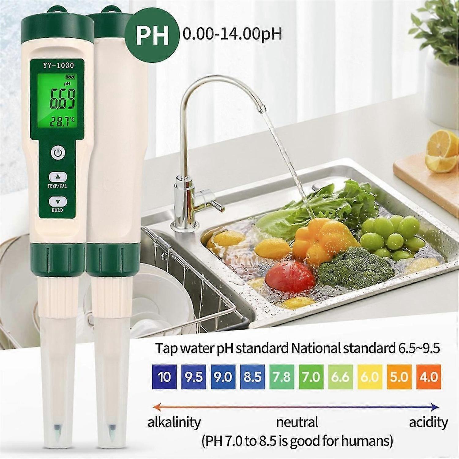 Professional Food PH Meter High Accuracy Sensor Temp Acidity Tester for Brewing Cheese Meat Canning