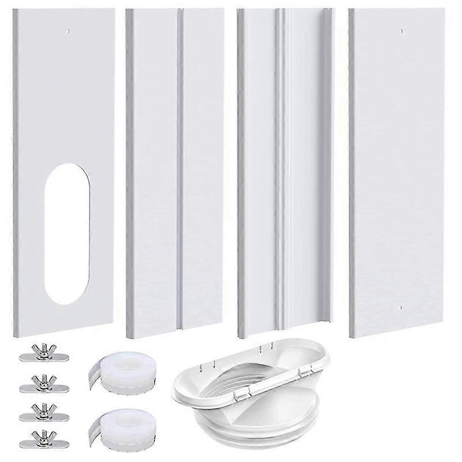 Portable Air Conditioner Window Kit with 2 in 1 Coupler, Universal AC Window Vent for Hose 5.1Inch/5
