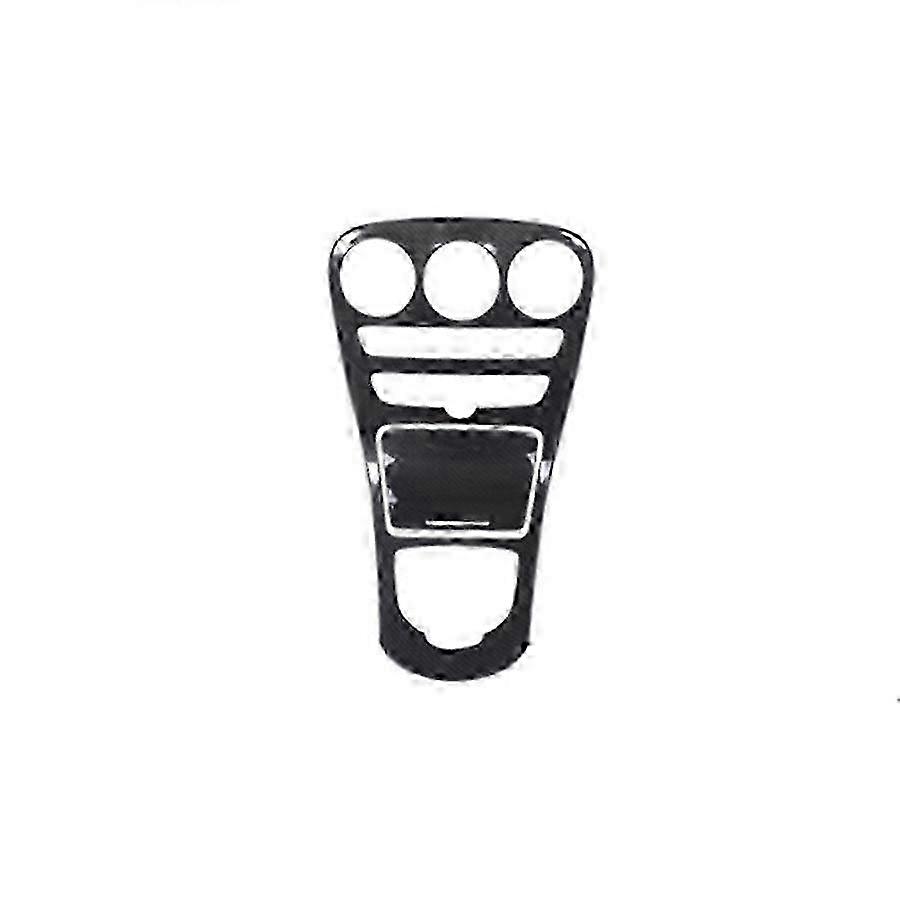 For - C-Class W205 GLC X253 Car Center Console Panel Decoration ABS Carbon Fiber Sticker (with Clock)