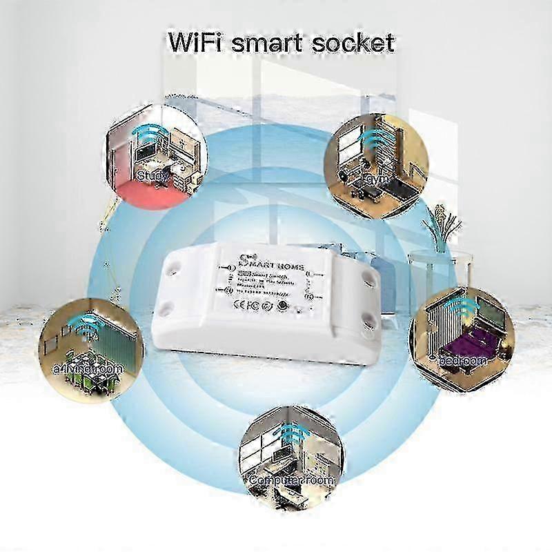 2025 Wifi Smart Switch 10a Breaker Moudle Timer App Voice Remote Control Compatible With