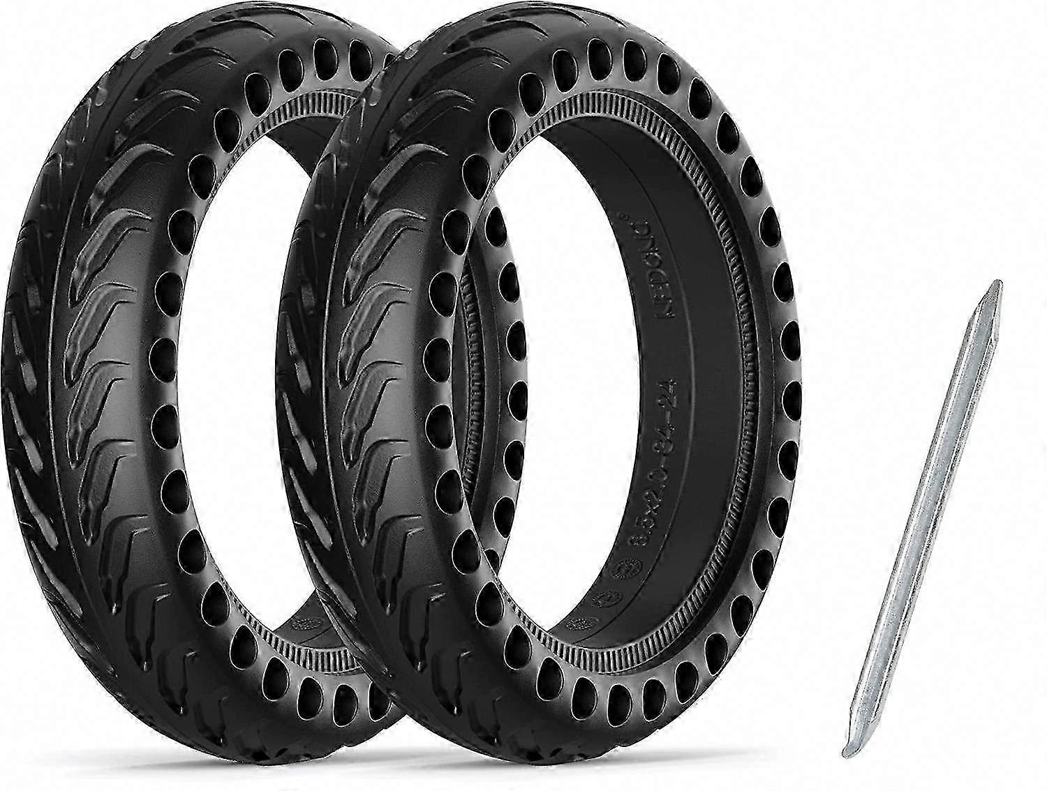 2 Puncture-Free Tires 8.5" Honeycomb for  M365 Scooter + 1 Tool Set