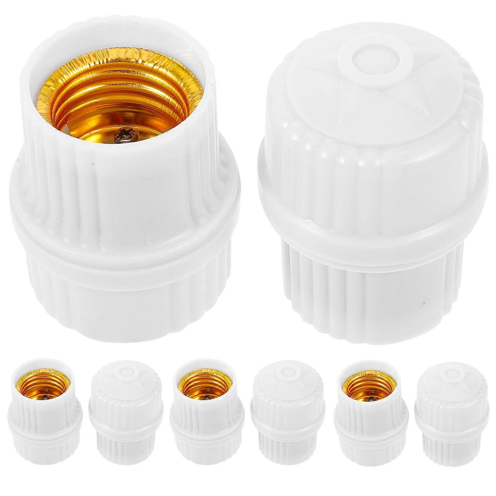 Vintage Light Socket Hanging Lamp Base for Bulb 10Pcs White Copper Material