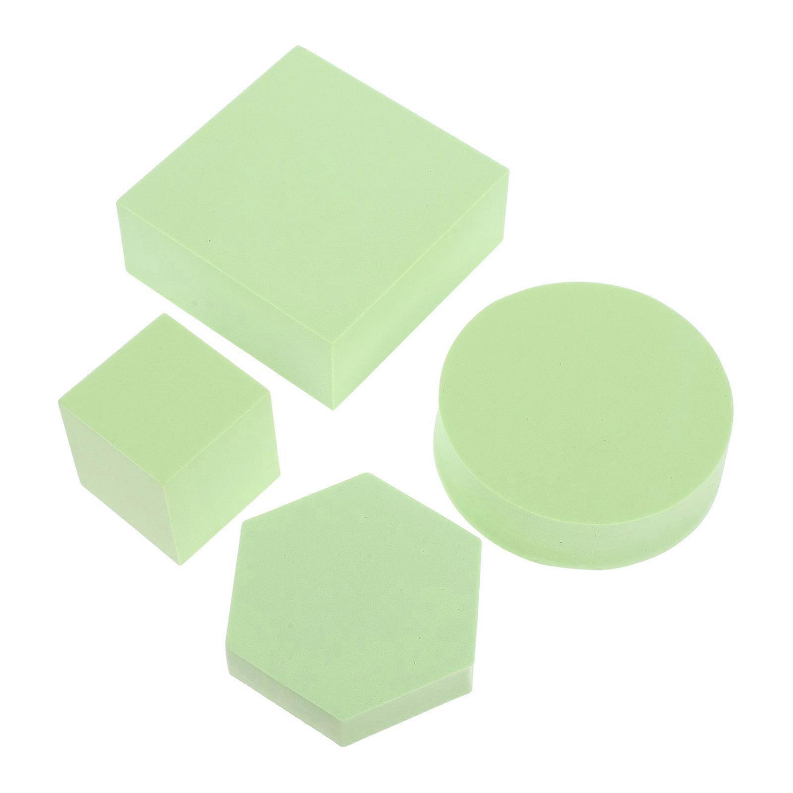 4Sets Geometry Base Foam Photo Props for Jewelry Product Photography Green