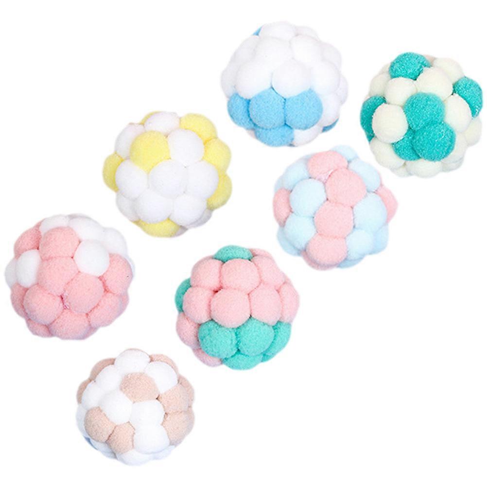 Cat Balls Fuzzy Balls for Cats Interactive Toys 6Pcs Indoor