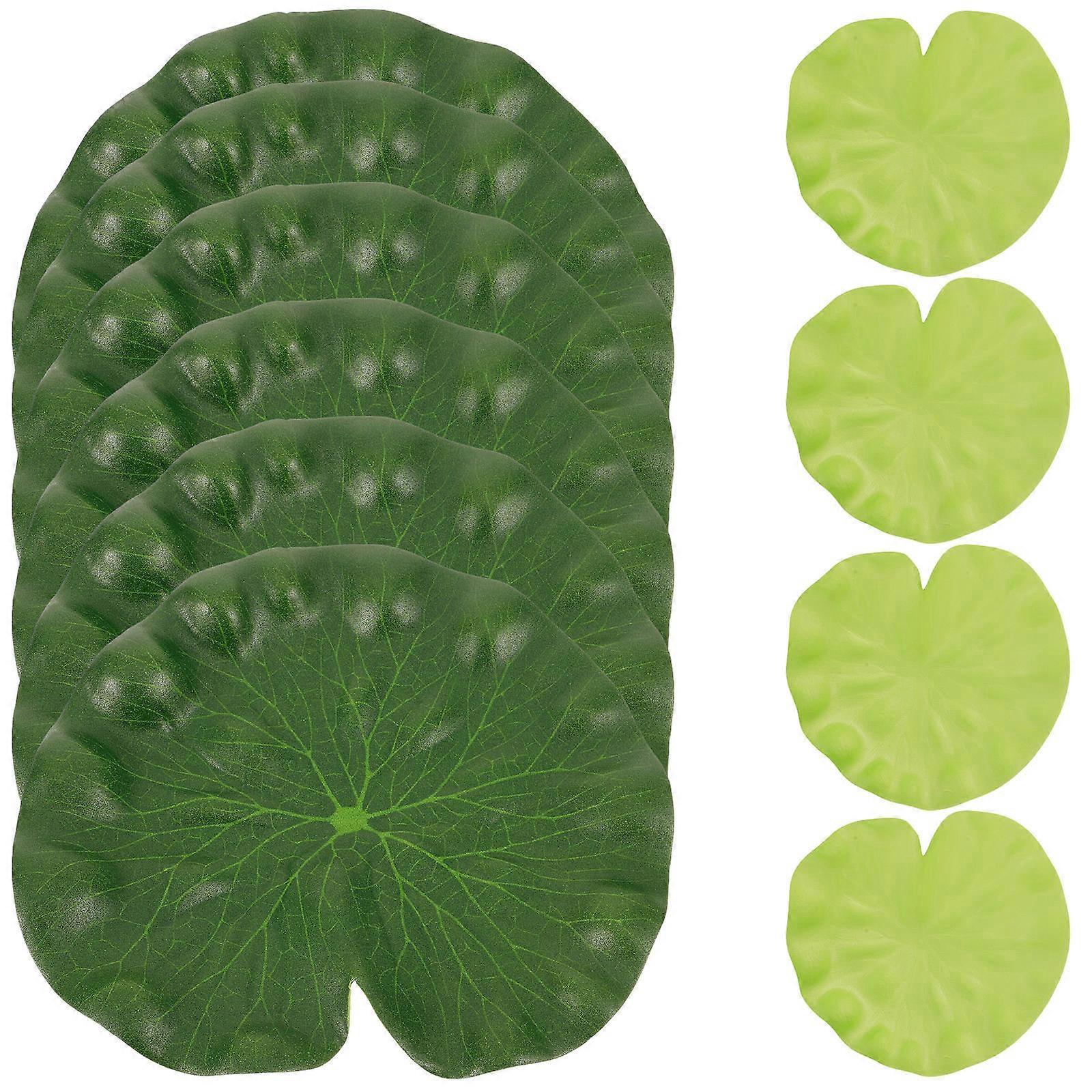 Artificial Floating Leaf for Pool Decoration 60Pcs Green Lotus Pads