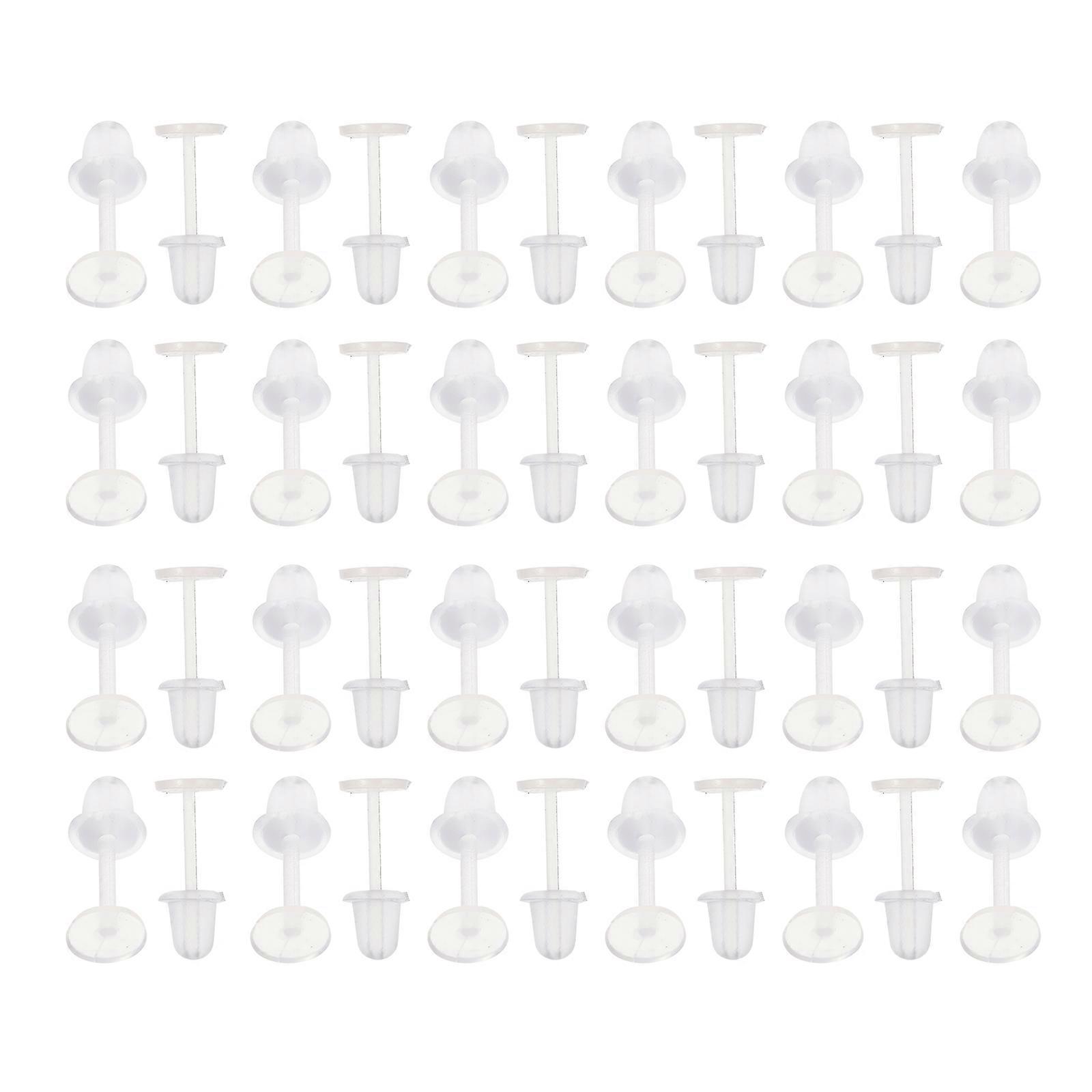 Ear Needle Earrings Studs Pins for DIY 600Pcs Silicone Earring Retainers