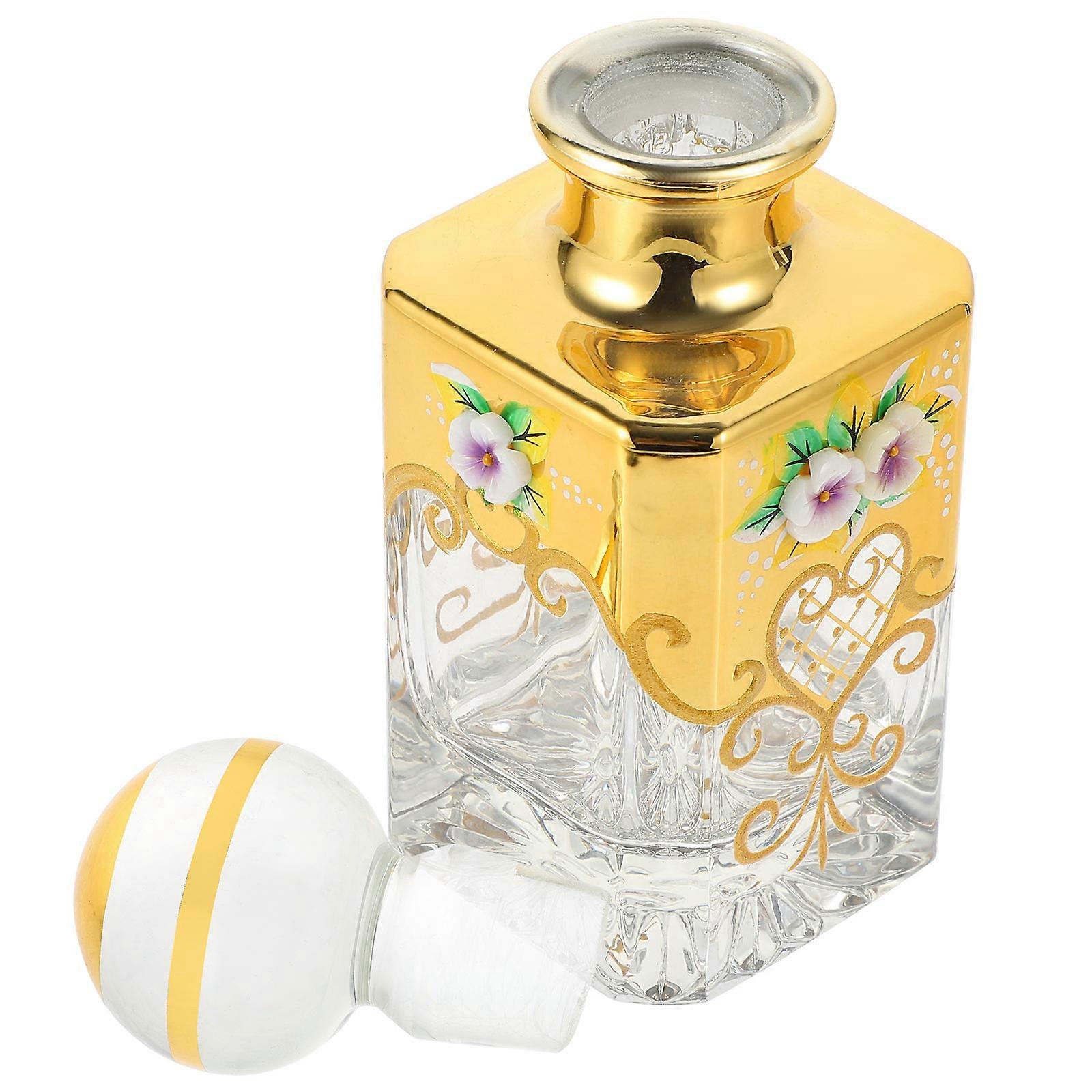 Classic Square Glass Perfume Bottle Set Of 3 Multi Color Bottles Perfect For Daily Use And Travel Needs