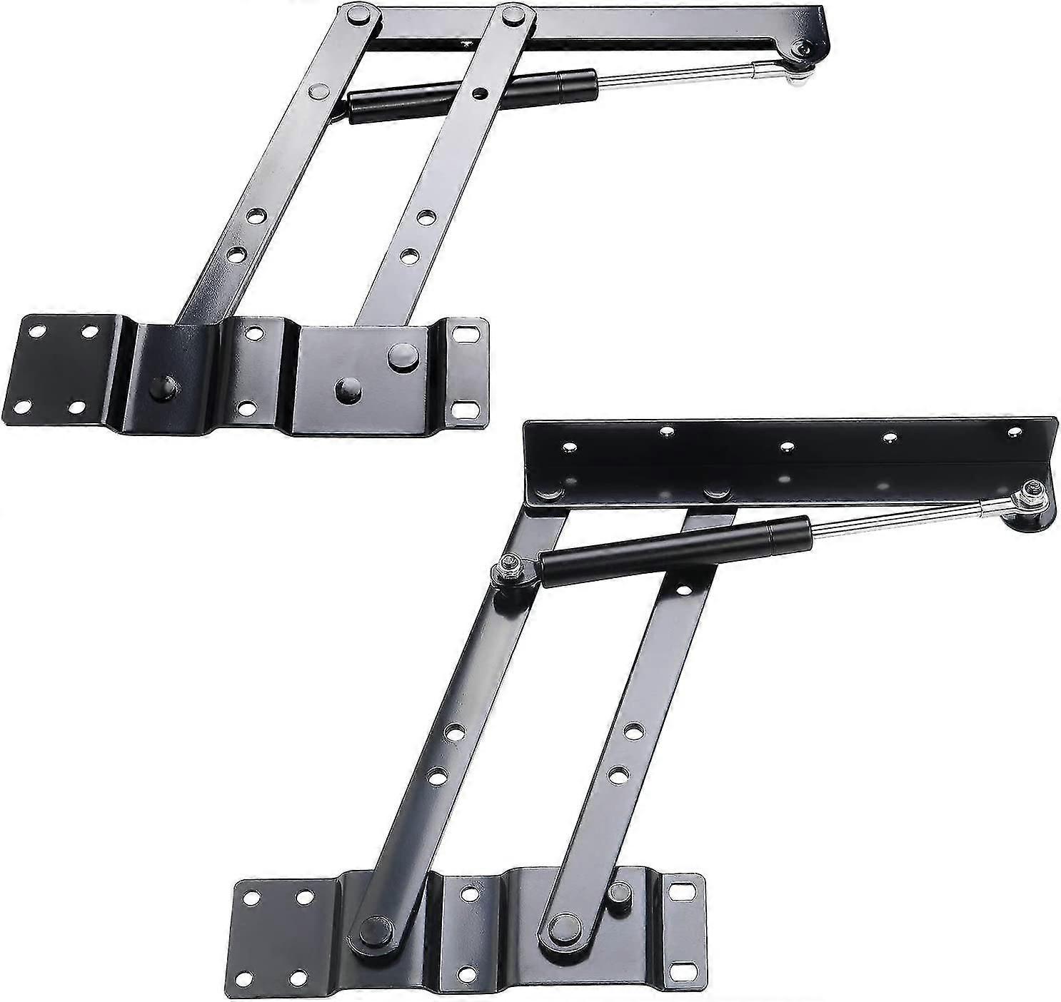 Pair of Coffee Table Lift Mechanisms with Spring Brackets for UK Furniture Assembly