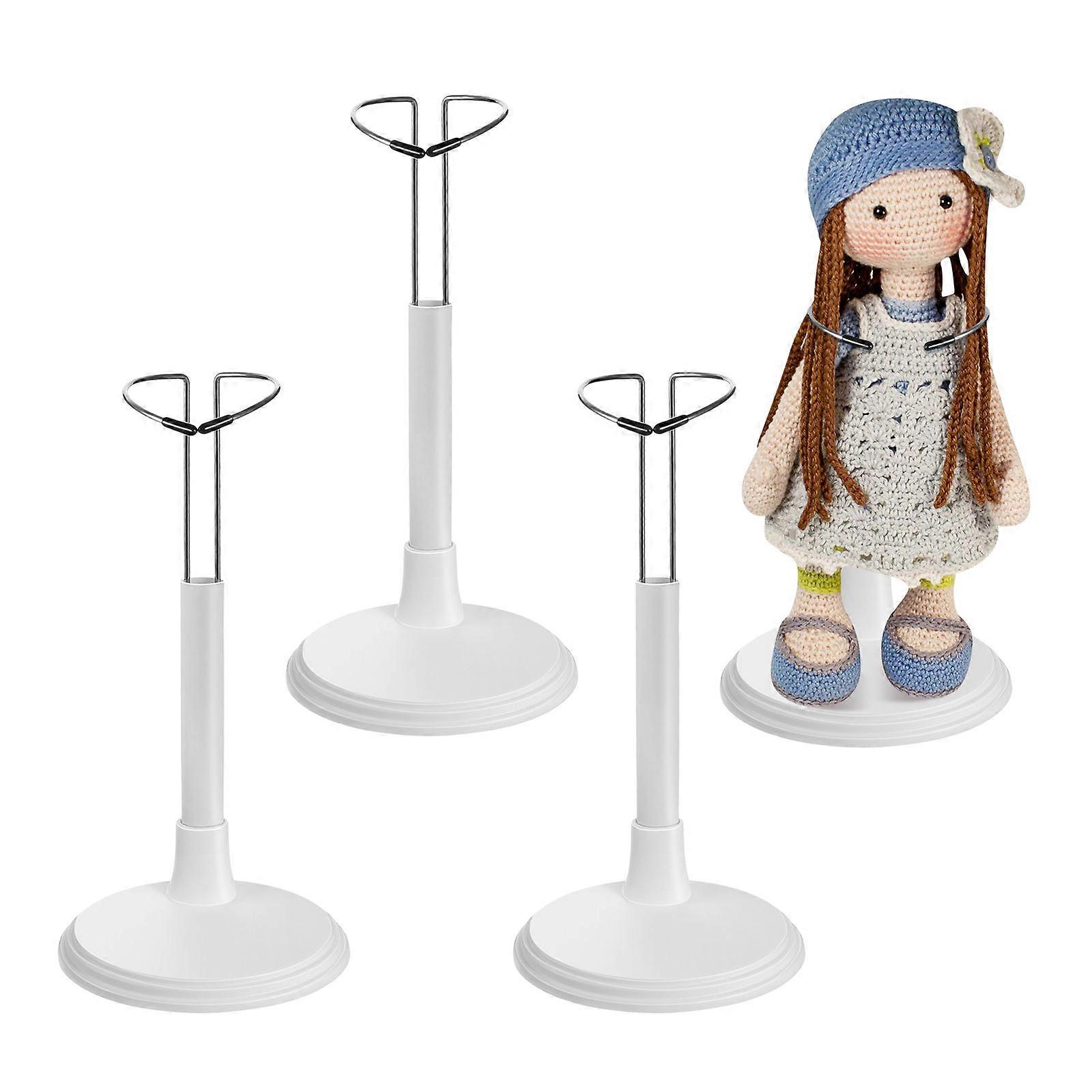 Doll Holder Kids Doll Stand for Display 8Pcs Adjustable Rack