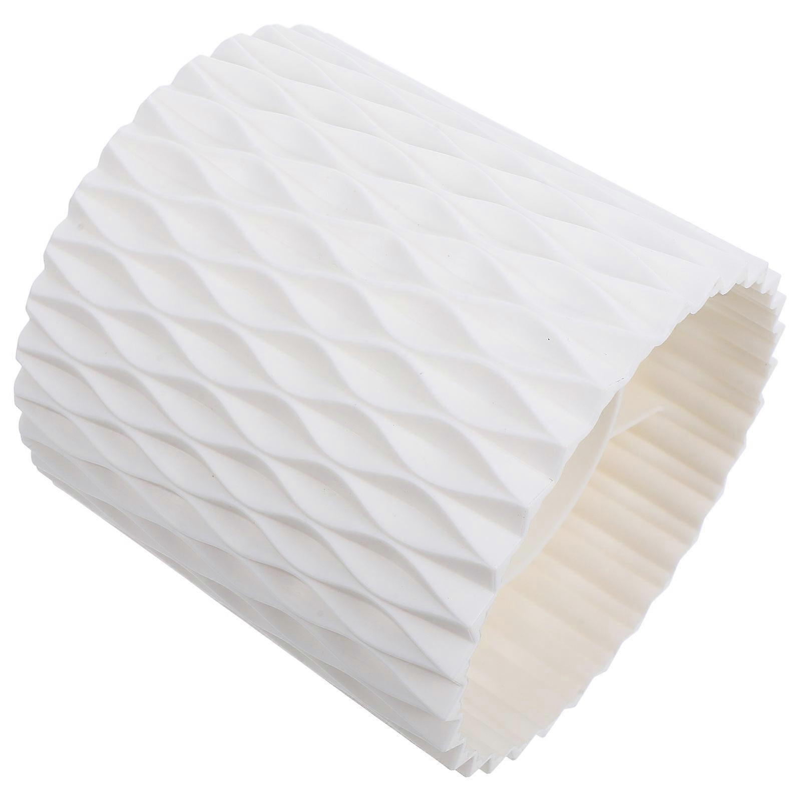 Versatile Square Desktop Organizer For Makeup Tools And Writing Instruments With 5 Slots White Storage 3Pcs