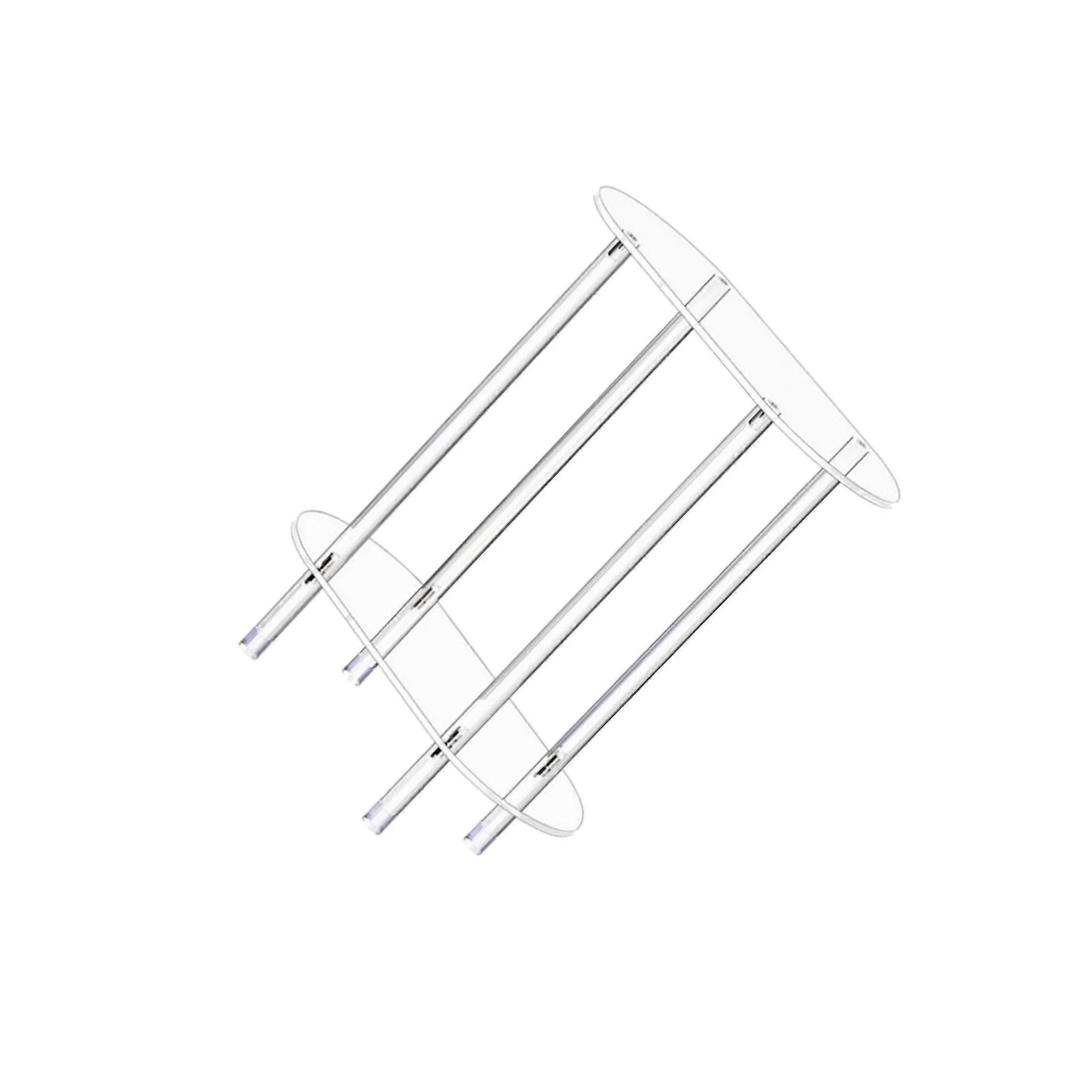 Acrylic Small Table 2 Tiers Simple Easy Assembly for Restaurant Hotel Office