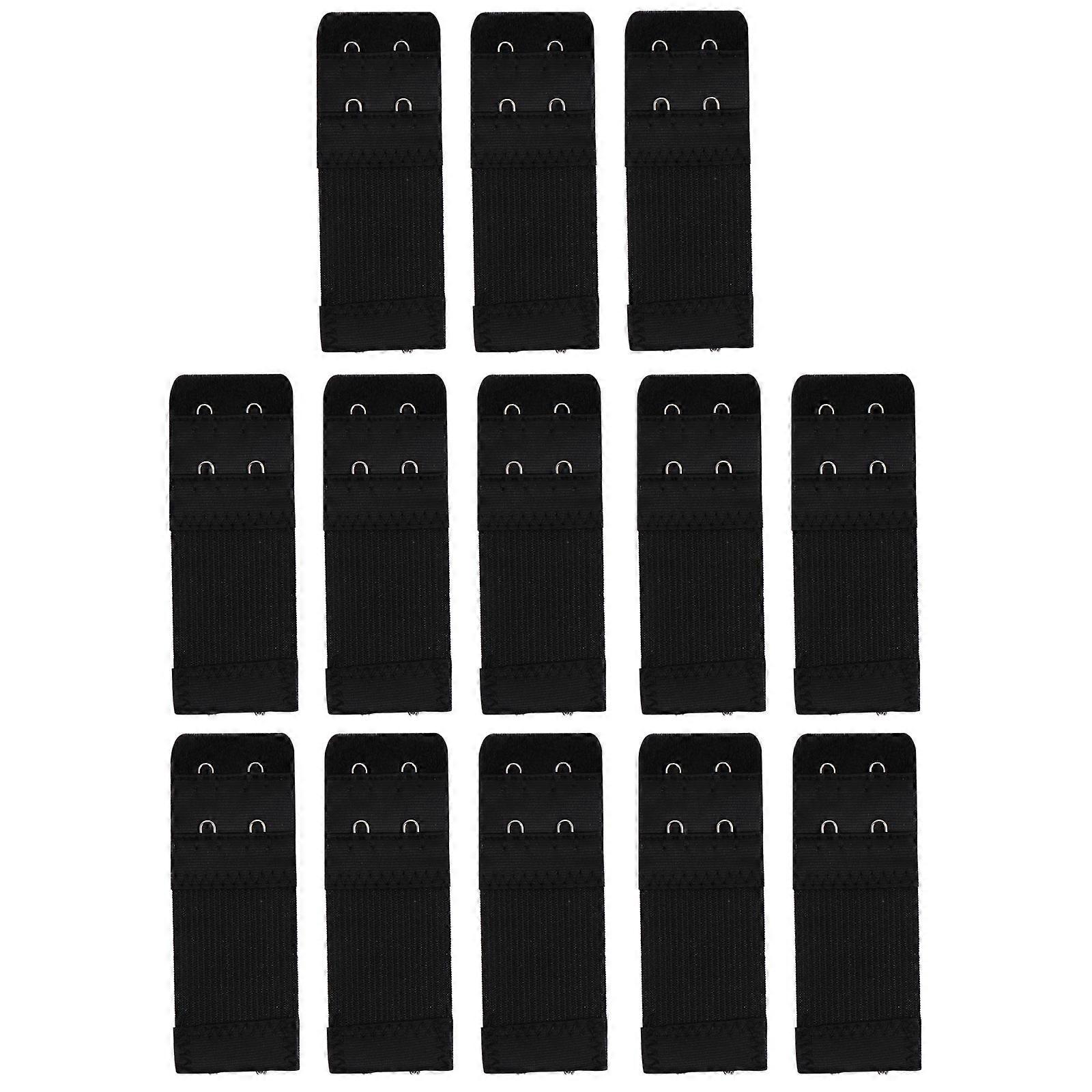Elastic Bra Extenders Bra Extender Buckle with 2 Hooks 2 Rows 60Pcs for Women
