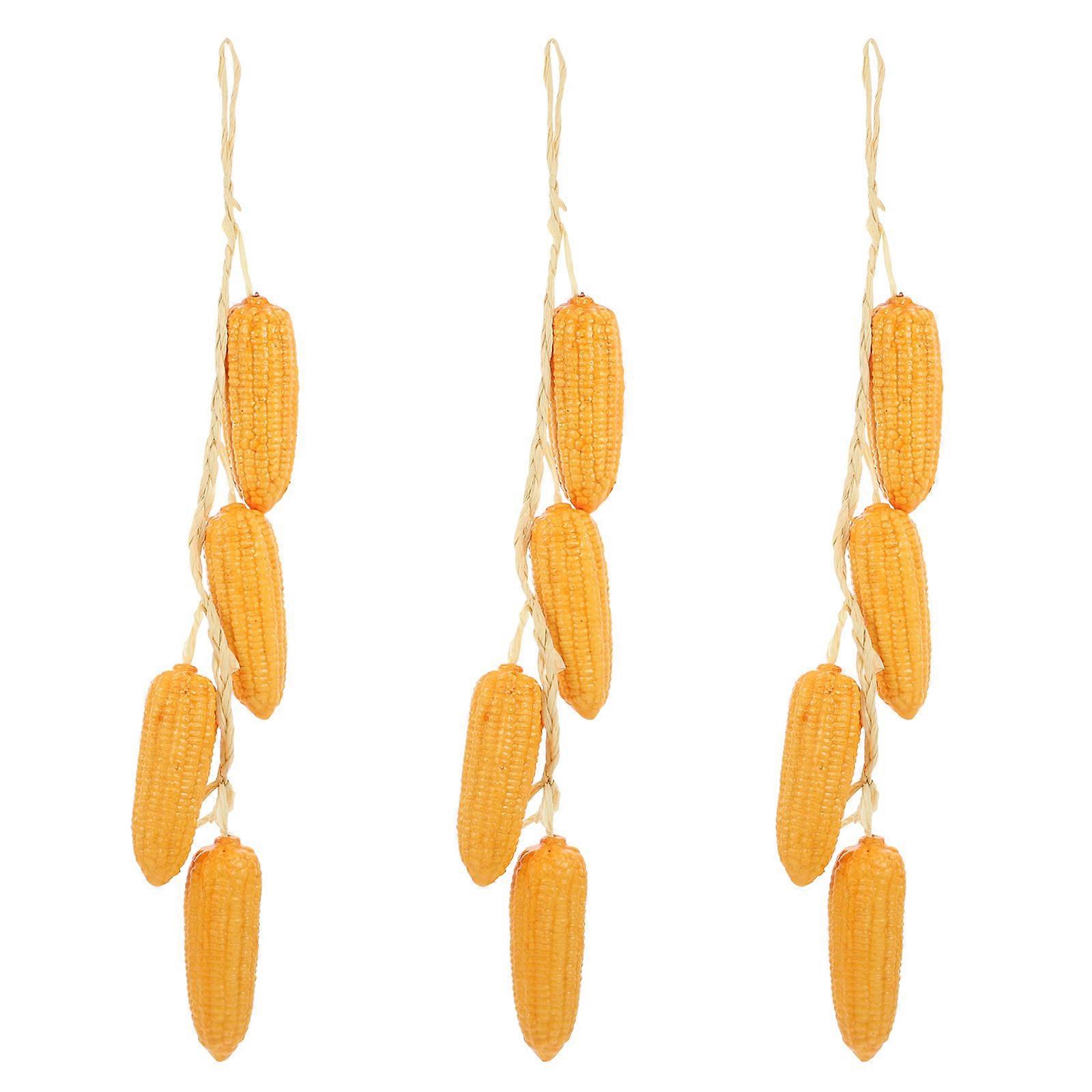 Artificial Corn String 3Pcs Hanging Decor for Garden Decoration