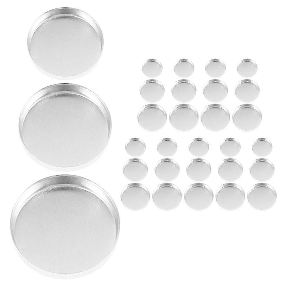 Silver Eyeshadow Pan Round Metal Containers for Storage 90Pcs Pack
