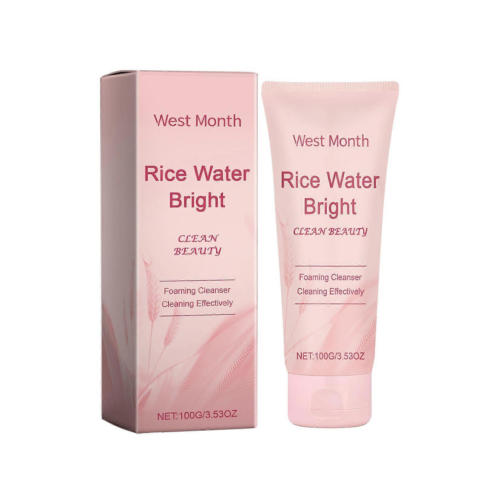 Rice Cleanser, Moisturizing And Cleansing Face, Clean, Refreshing And Non-Greasy, Brightening Complexion