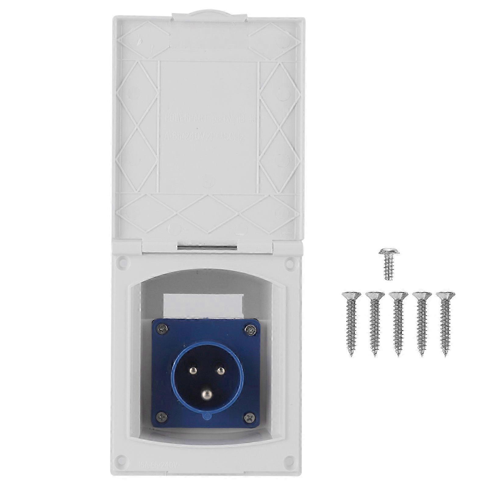 waterproof 3 pin socket 16A 220V 240V for trailer caravan 26s