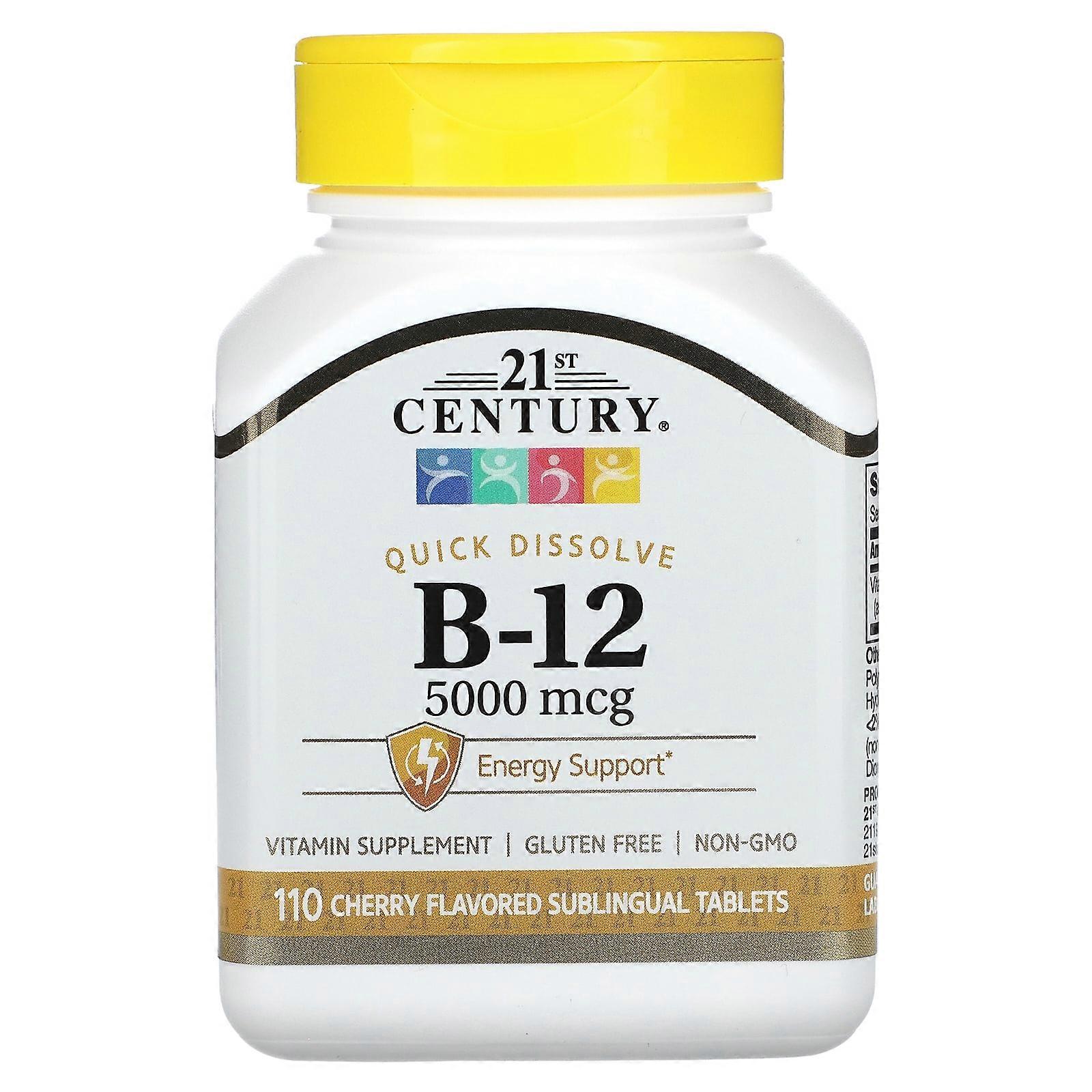 B-12, Cherry, 5,000 mcg, 110 Sublingual Tablets