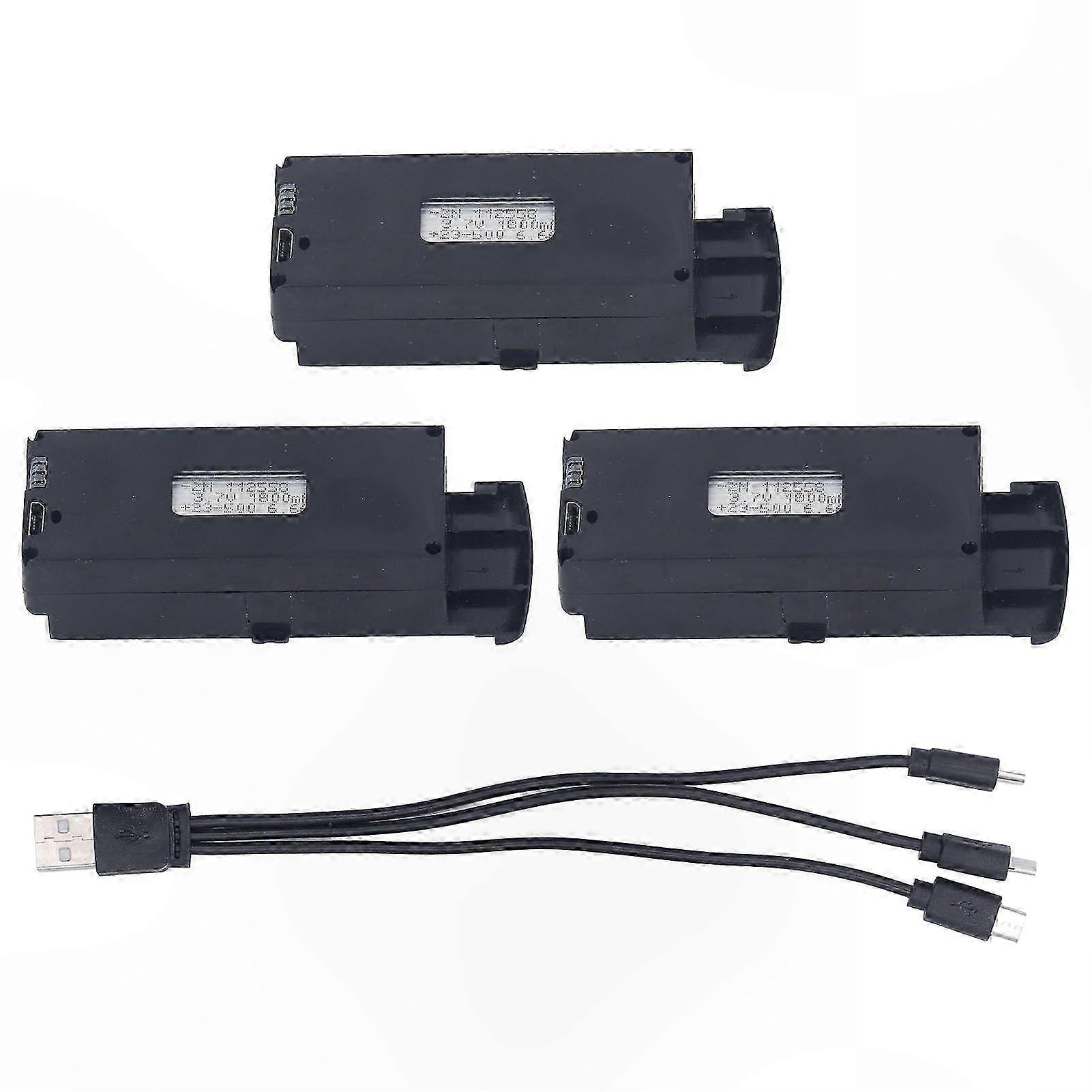 3-Pack 3.7V 1800mAh Lithium Battery with Charger for RC Aircraft and Drones