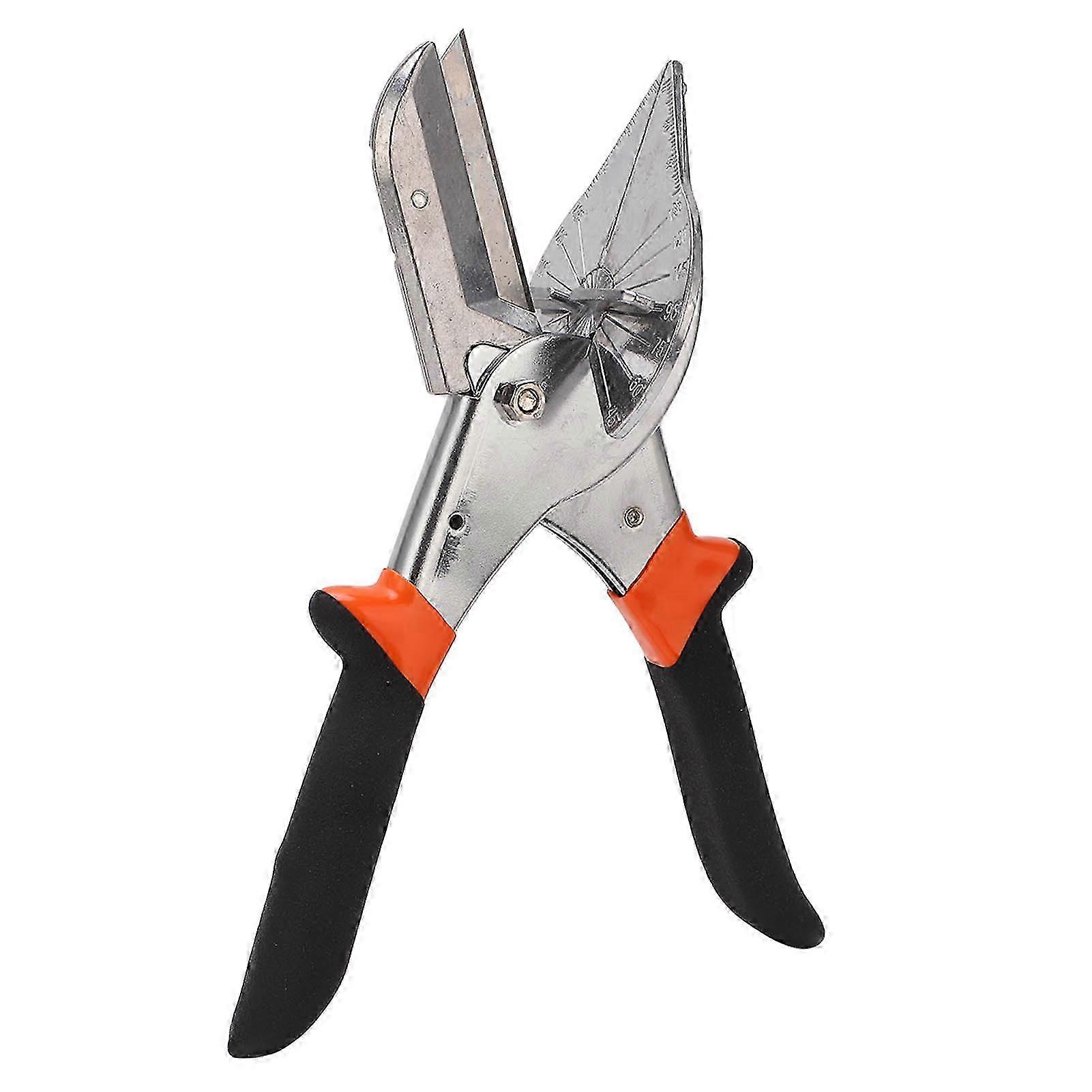 Angle Miter Shear with 10Pcs Blades Metal Adjustable Bevel Scissors Angular Cutting Tool 25-26s