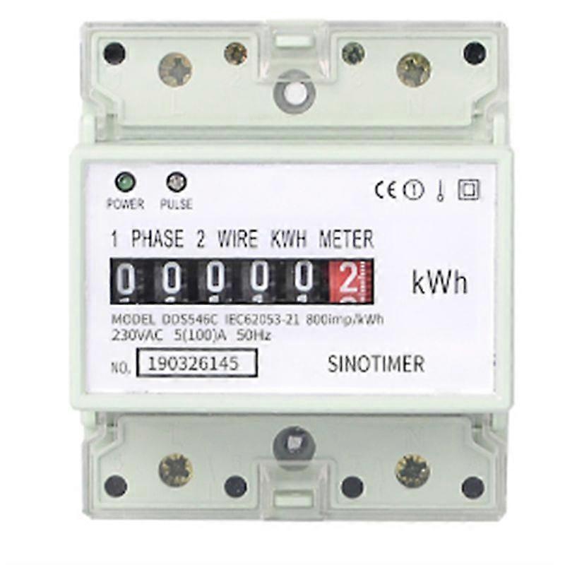 Electric Single Phase Two Wire AC 220V 100A Energy Meter(A)